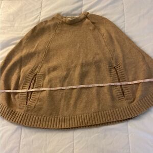 Lands End Camel poncho XL teen wool blend